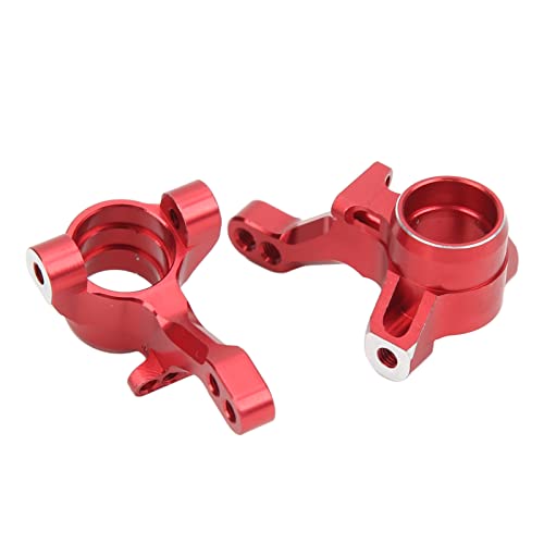 SPYMINNPOO RC Car Steering Cup, 2 Stück Aluminiumlegierung Upgrade Achsschenkel RC Zubehör Vorderer Achsschenkel C Block für 4 Tec C8 1/10 Fahrzeug(Rot) Modellspielzeug Zubehör Für Modellautos von SPYMINNPOO