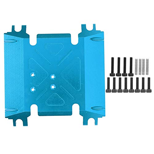 SPYMINNPOO RC Center Skid Plate, Center Gear Box Mount Skid Plate Zubehör Passend für AXIAL Wraith 90018 90048 1/10 RC Car (Blue) von SPYMINNPOO