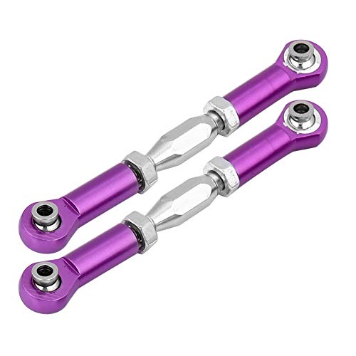 SPYMINNPOO RC-Gestängestange, Lenkgestängestange aus Aluminiumlegierung, RC-Car-Upgrade, Zubehörteile, Ersatz für M3-Sechskantschrauben (Purple) von SPYMINNPOO