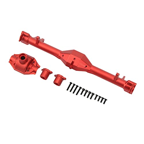 SPYMINNPOO RC Hinterachsgehäuse, Achsgehäuse-Baugruppe, Achsgehäuse-Set aus Aluminiumlegierung für Losi 1/10, für Hammer für Rock LOS232072 (Rot) von SPYMINNPOO