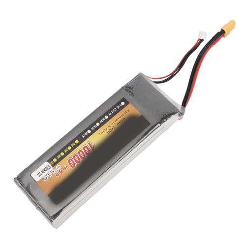 SPYMINNPOO RC-Lithiumbatterie, 11,1 V 10000 MAh Lithiumbatterie mit XT60-Stecker, Leichter Tragbarer 3S 30C LiPo-Batterieersatz für RC-Autos, LKWs und Boote von SPYMINNPOO