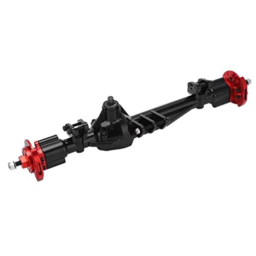 SPYMINNPOO RC -Metall -Hinterachse, RC Heck -Portal -Hartstahl -Zahnräder und Rollenlager für Axiale RBX10 RYFT 1/10 RC -Auto (Schwarz Rot) von SPYMINNPOO