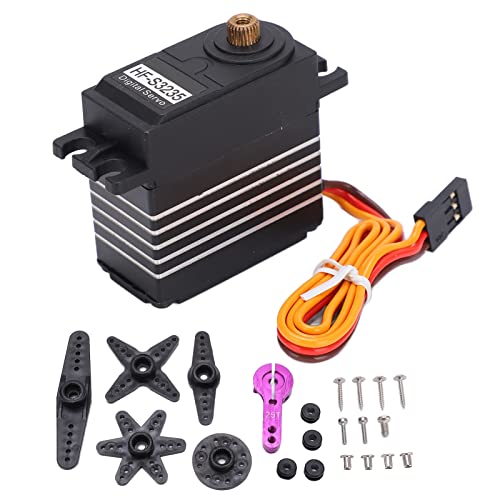 SPYMINNPOO RC Modell Servomotoren, 25kg Metallgetriebe Analog Digital Servo Geräuscharmer Servomotor für RC Auto Roboter Boot Flugzeug Modellspielzeug Zubehör Für Modellautos von SPYMINNPOO