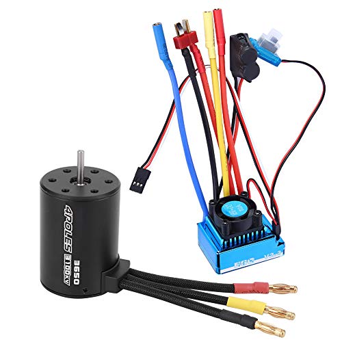 SPYMINNPOO RC Motor ESC Set, 3650 Motor 3100KV Brushless ESC Zubehör Ersatzteil für 1/10 RC Auto (80A) von SPYMINNPOO