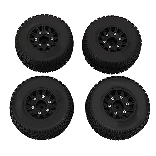 SPYMINNPOO RC Truck Reifen, FüR 1/10 RC Short Course Truck Reifen FüR ARRMA FüR SENTON FüR TRAXXAS FüR Slash 12mm 14mm 17mm Hex RC Truck Reifen (Schwarz) von SPYMINNPOO