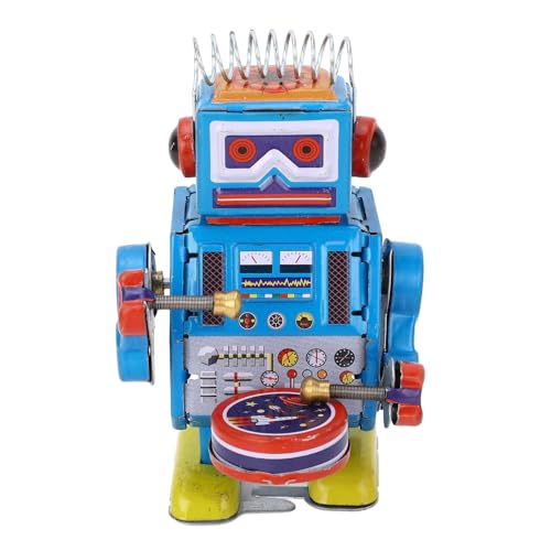 SPYMINNPOO Vintage-Roboter-Uhrwerk-Spielzeug, Trommelnder Roboter aus Blech für die Dekoration der Erwachsenensammlung, Perfekte Geschenkauswahl SPYMINNPOO Vintage-Roboter-Uhrwerk-Spielzeug, Trommelnder Roboter aus Blech für die Dekoration der Erwachsenensammlung, Perfekte Geschenkauswahl von SPYMINNPOO
