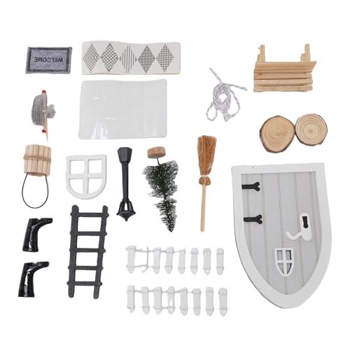 SPYMINNPOO Weihnachten Elf Feen-Tür-Kit, Sperrholz-Miniaturfee-Feen-Tür mit Details, Kompakter Weihnachts-Elf-Gartenzubehör, Multi-Szenen-Urlaubsdekorations-Requisition Zur Verbesserung der SPYMINNPOO Weihnachten Elf Feen-Tür-Kit, Sperrholz-Miniaturfee-Feen-Tür mit Details, Kompakter Weihnachts-Elf-Gartenzubehör, Multi-Szenen-Urlaubsdekorations-Requisition Zur Verbesserung der von SPYMINNPOO