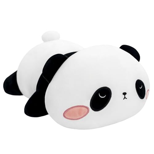 SQEQE Beschwerter Panda-Plüsch, beschwertes Panda-Plüschtier für Angst, niedliches Panda-Plüschtier, weiches Pandabär-Kissen, Spielzeug, Geschenk für Kinder und Erwachsene, 24 cm, 0,4 kg von SQEQE