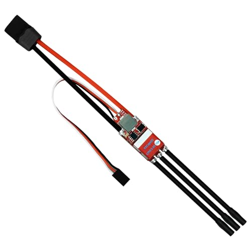 SQRC 70A Bürstenloser ESC 2-6S Lipo, Elektrischer Geschwindigkeitsregler 128KHz XT60 Stecker für RC Motor, ESC mit 5V 4A BEC für RC Raupenwagen, RC Auto Schiff Modelle - ESCape32 von SQRC