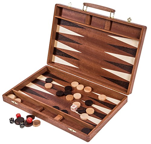 Square - Backgammon Exclusive - 38 cm - Mahagoni - Intarsie von SQUARE GAME