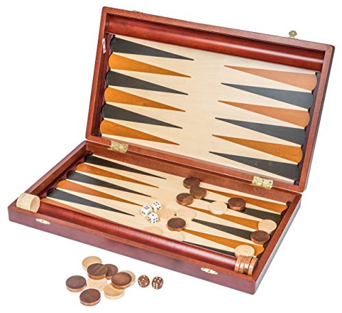 Square - Backgammon Exclusive - 48 cm - Mahagoni - Intarsie von SQUARE GAME