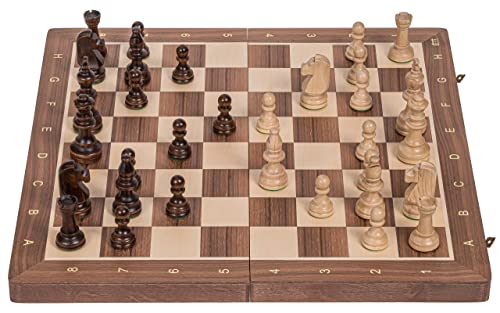 SQUARE - Pro Schach Nr 6 NUSS - Schachbrett & Staunton 6 - Schachspiel aus Holz von SQUARE GAME