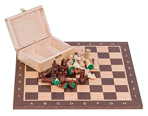 Square - Pro Schach Set Turnier Nr. 4 WENGE - Schachbrett + Schachfiguren Staunton 4 + Koffer - Schachspiel aus Holz Square - Pro Schach Set Turnier Nr. 4 WENGE - Schachbrett + Schachfiguren Staunton 4 + Koffer - Schachspiel aus Holz von SQUARE GAME