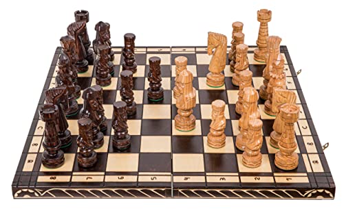 Square - Schach Schachspiel Caesar - 60 x 60 cm - Schachfiguren geschnitzt aus Kirschholz von SQUARE GAME