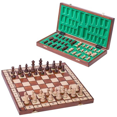 SQUARE - Schach Schachspiel - Jupiter - 40 x 40 cm - Gewichtete Schachfiguren & Schachbrett aus Holz von SQUARE GAME