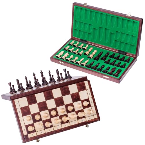 SQUARE - Schach Schachspiel - MAGNETISCHE 350 - Schachfiguren & Schachbrett aus Holz von SQUARE GAME