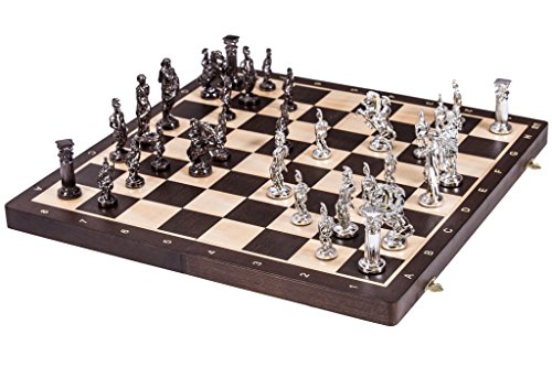 Square - Schach Schachspiel - ROM Silver Edition - 53 x 53 cm - Schachbrett - Wenge/Bergahorn von SQUARE GAME