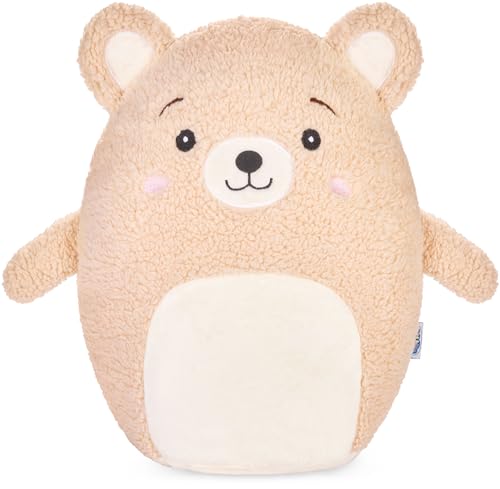 SQUISHBRUBIES Bruno der Bär - 35 cm Kuscheltier - Superweiches Plüsch Stofftier - Teddy Plüschtier zum Kuscheln, Verschenken und Sammeln - Teddybär Beige von SQUISHBRUBIES