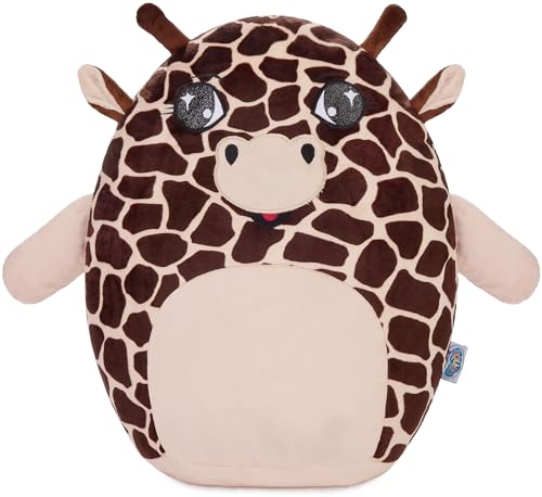 SQUISHBRUBIES Gigi die Giraffe - 35 cm Kuscheltier - Superweiches Plüsch Stofftier - Plüschtier zum Kuscheln, Verschenken und Sammeln - Braun und Beige von SQUISHBRUBIES