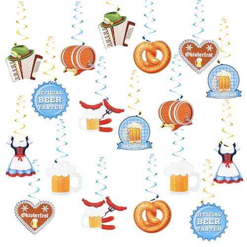 36 Stück Oktoberfest Deko Set Oktoberfest Deckenhänger Wirbel Spiral Girlande für Bayrisch Deko Party bayrische Strudel Dekorationen 36 Stück Oktoberfest Deko Set Oktoberfest Deckenhänger Wirbel Spiral Girlande für Bayrisch Deko Party bayrische Strudel Dekorationen von SREBIWO