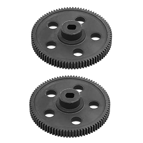 SRMAN 2X Metall Stirnrad 87T für E86100 Upgrade Teile 180024 RC 1/10 Rock Crawler 94180 86100, Schwarz von SRMAN