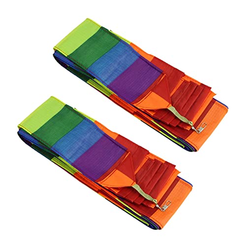 SRMAN 2X Super Nylon Lenkdrachen Schwanz Regenbogen Linie Kite Zubehoer Kinder Spielzeug von SRMAN