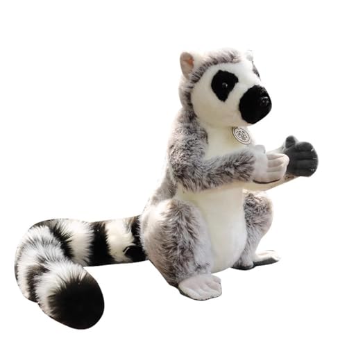 11,42 Zoll Großer Ausgestopfter Lemur Mit Ringschwanz, Weiches Plüschtier, Süßes Stofftier for Jungen Und Mädchen, Realistisch Aussehende Kleine Stofftiere, Kinderzimmer- Und Raumdekoration(28cm) von SRSDG