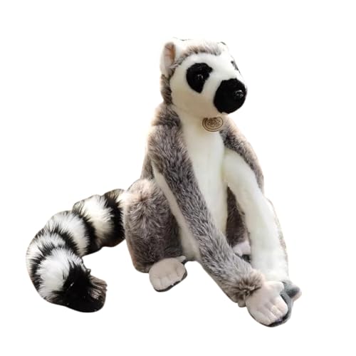 11,42 Zoll Großer Ausgestopfter Lemur Mit Ringschwanz, Weiches Plüschtier, Süßes Stofftier for Jungen Und Mädchen, Realistisch Aussehende Kleine Stofftiere, Kinderzimmer- Und Raumdekoration(29cm) von SRSDG