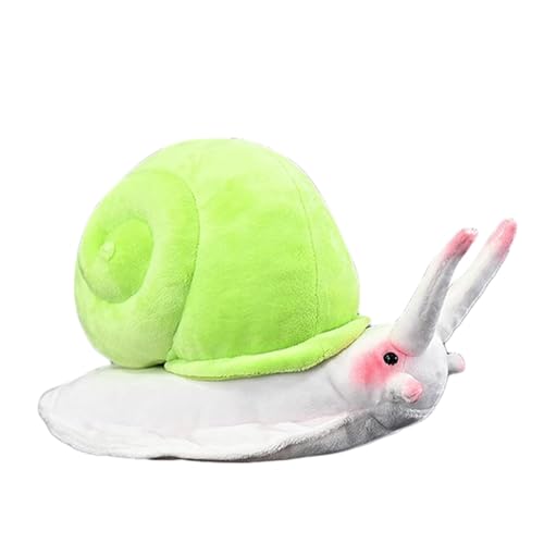 SRSDG 9,84 Zoll Süße Grüne Bergschnecke Plüschtier, Realistische Schnecke Stofftier Plüschtier Kissen Umarmungspuppe Kinderspielzeug Mädchen Jungen von SRSDG