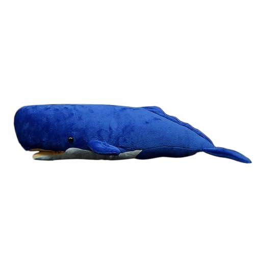 SRSDG Lebensechte Pottwal-Plüschtiere, 53,3 cm Lange Blaue Pottwal-Stofftiere, Weiche Meeres-Physeter-Macrocephalus-Puppen, Plüsch-Topf-Spielzeug, Geschenk for Kinder von SRSDG