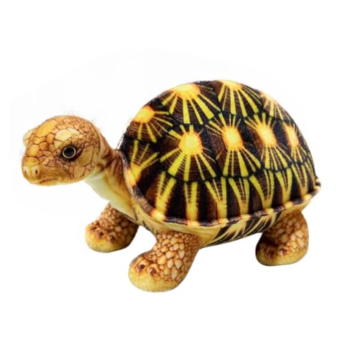 SRSDG Realistische Meeresschildkröten-Plüschtiere, 15-Zoll-Brasilienschildkröten-Stofftier, Geschenke for Kinder, Kleine Schildkröten-Plüschpuppen-Modellpuppen, Geschenke for Kinder(Yellow,38cm) von SRSDG