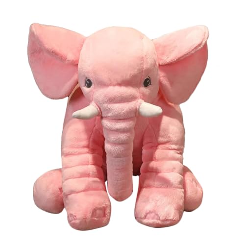 SRSDG Realistischer Elefant Stofftier 23,6 Zoll Elefantenspielzeug, Jungen- Und Mädchenzimmer Elefanten Plüschdekor, Elefantengeschenke for Kinder Und Frauen(Pink,40cm) von SRSDG