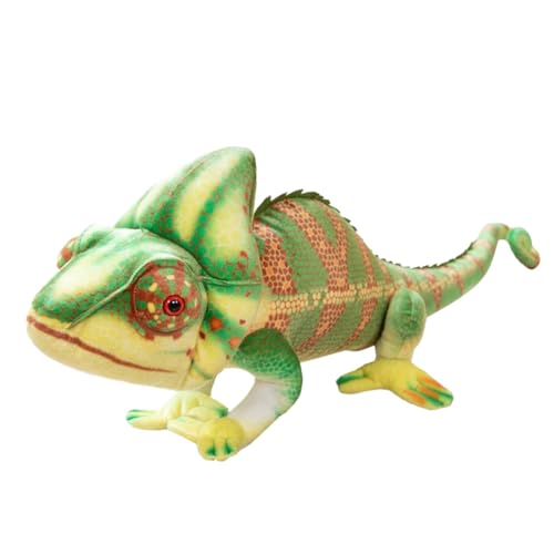 SRSDG Simulierte Eidechsen-Plüschtiere, Lebensechte 31,5-Zoll-Chamäleon-Stofftierpuppen, Reptilien-Stofftiere, Mähnenechsen, Wildtierspielzeug, Geschenke for Kinder(110cm) von SRSDG