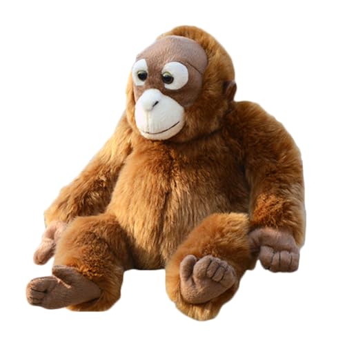 SRSDG Simuliertes Orang-Utan-Plüschtier, süßes Plüschtier, sitzende Gorilla-Puppe, 19,29 Zoll, AFFE, Stoffpuppe, Spielzeug, Kissen, Weihnachtsdekoration von SRSDG