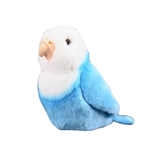 Simulation Blaue Pfingstrose Papagei Vogel Plüschtier, 5,5 Zoll Lila Papagei Plüsch Stofftier Niedlicher Grüner Kleiner Vogel Papagei Plüschtier Spielzeug For Kinder Jungen Und Mädchen Geschenke(Blue) von SRSDG