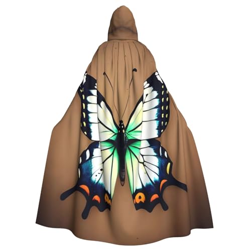 SRSXYMBD Süßer kleiner Schmetterling bedruckt Halloween Erwachsene Kapuzenponcho Party Dekoration Poncho Kapuzenponcho von SRSXYMBD