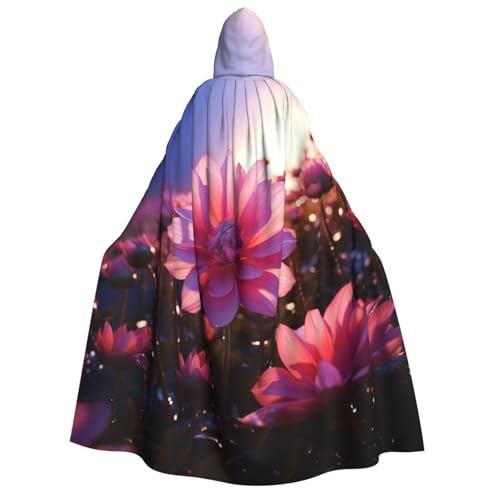 SRSXYMBD flower1 bedruckter Kapuzenumhang Halloween Erwachsene Kapuzenponcho Party Dekoration Poncho von SRSXYMBD