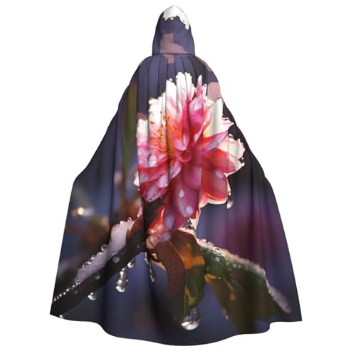 SRSXYMBD flower4 bedruckter Kapuzenumhang Halloween Erwachsene Kapuzenponcho Party Dekoration Poncho von SRSXYMBD