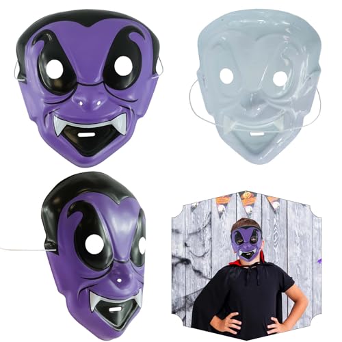 Halloween-Dracula-Maske, Vollgesichtshacker, anonyme Kunststoffmaske, Horror, gruselige Gesichtsabdeckung für Kinder, Halloween-Kostüm, Cosplay, Party, Requisiten, Zubehör von SRV Hub