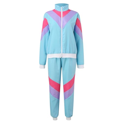 SRZYMJ Karneval Kostüm Herren Astronauten Kostüm Herren Damen Silber Space Weltall Kostüm Karneval Kostüme Jumpsuit Kostüm Raumfahrer Overall Fasching Weltraum Witzige Kostüm Blau M von SRZYMJ