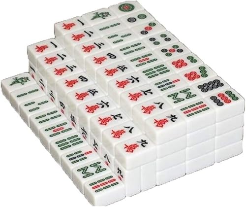 SSDDLZEQ Chinesisches digitales Mahjong-Set, traditionelles Mahjong-Set, 144 Keramikfliesen, for chinesische Spiele verwendet(38 EU) von SSDDLZEQ