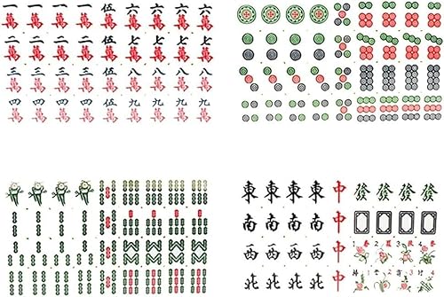 SSDDLZEQ Mahjong-Kartenset, Chinesisches Mahjong-Set, 144 digitale Kacheln, Chinesisches Mahjong-Spielset von SSDDLZEQ