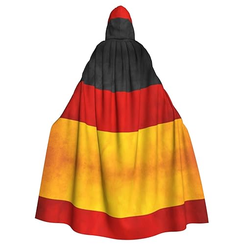 SSIMOO Deutschland-Flagge Erwachsene Kapuzenumhang Unisex Halloween Kostüm Party Umhang geeignet für Cosplay Karneval von SSIMOO