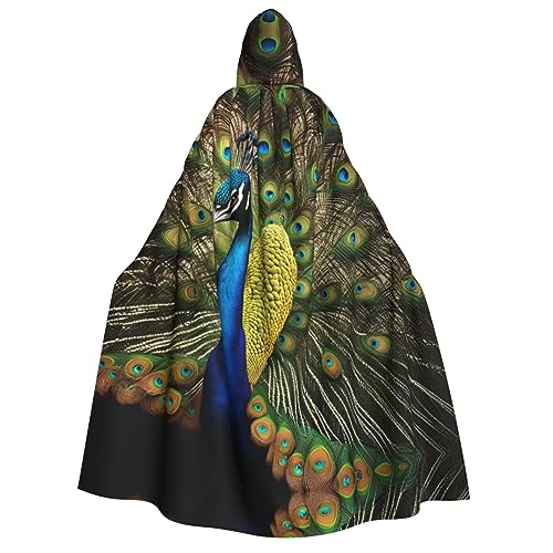 SSIMOO Pfauenfeder Auffällige Cosplay Kostüm Cape Für Frauen - Unisex Vampir Mantel Für Halloween. von SSIMOO