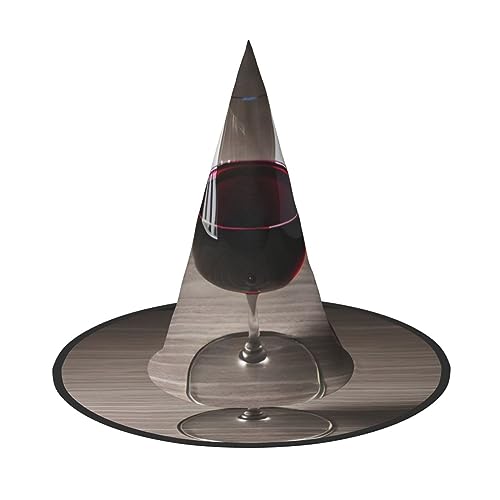 SSIMOO Weinflaschen-Glas, schicker Halloween-Hexenhut für Damen, ultimative Wahl für das beste Halloween-Kostüm-Ensemble von SSIMOO