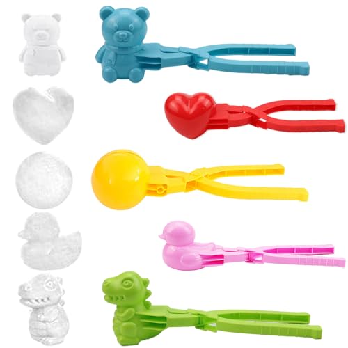 SSKHE Die 5 Schneekugelmaschinen, Klammer aus Kunststoff, Schneeball-Griff, Clip, Schneekugel, geeignet für Schneeballschlachten, Schneeballhalter, geeignet für Kugelschlachten von SSKHE