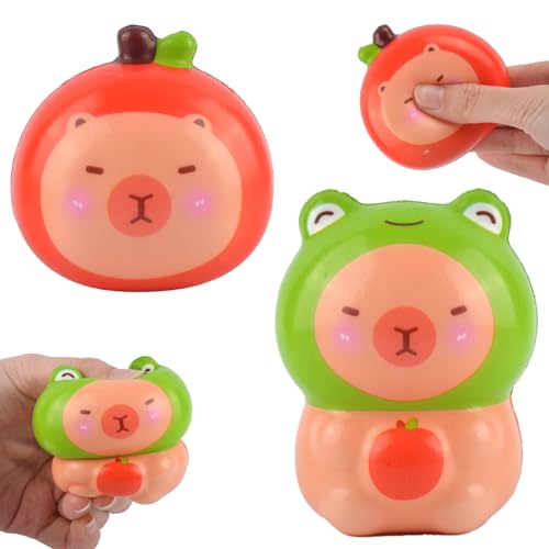 SSKHE Fufu Squishy Taba Squishy Capybara Squishy Capybara Squeeze Spielzeug Squishy Toys Fidget Capybara Stress Ball Geschenk Lustig Capybara für Kinder und Erwachsene von SSKHE