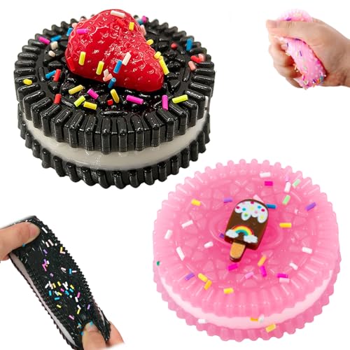 SSKHE Oreo Squishy, Anti-Stress-Spielzeug Kawaii, Taba Squishy Oreos für Kinder und Erwachsene, Fufu Squishy Kekse, Yoyo Squishy, Mochi Squishy, Spielzeug für Entspannung zu Hause, Büro, Geschenk von SSKHE