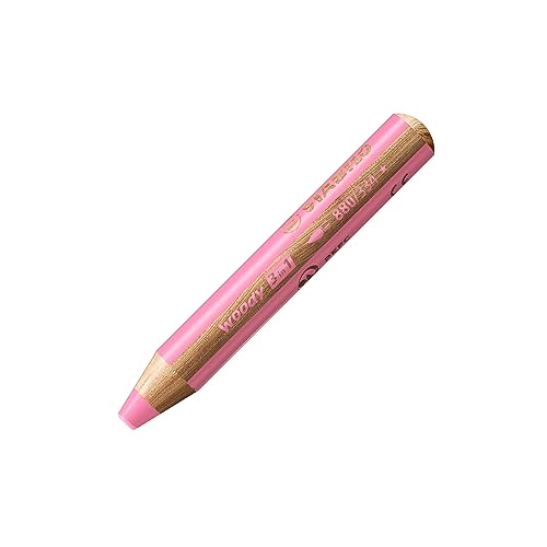 Buntstift, Wasserfarbe & Wachsmalkreide - STABILO woody 3 in 1 - Einzelstift - pink von STABILO