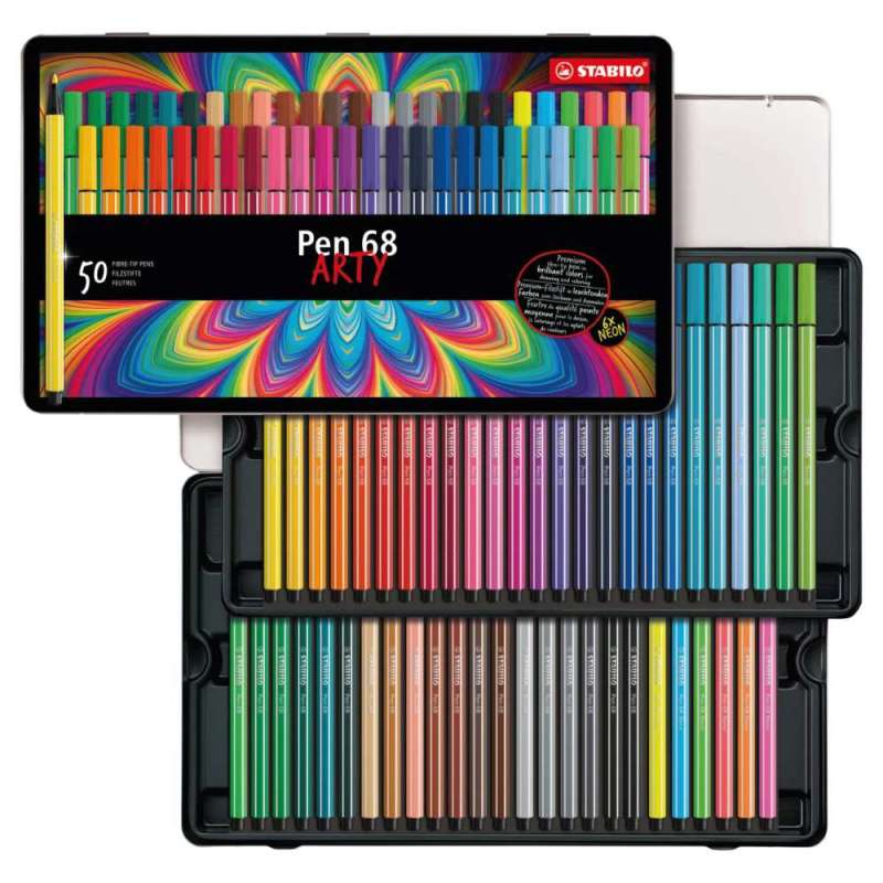 STABILO Premium Filzstift Pen 68 ARTY, STABILO Sets 50er Metalletui STABILO Premium Filzstift Pen 68 ARTY, STABILO Sets 50er Metalletui von STABILO